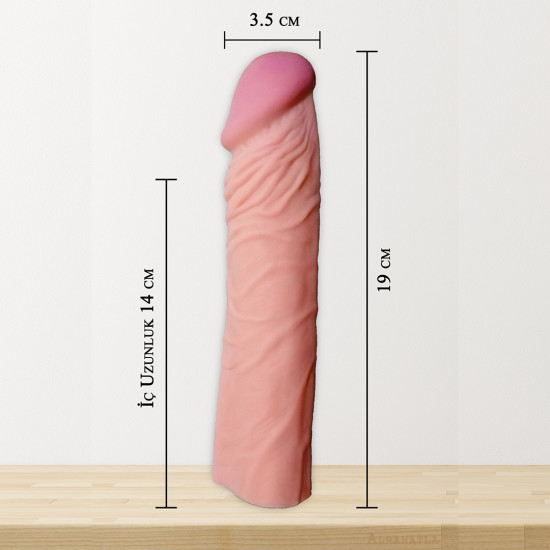 Penis Kılıfı 5 cm Uzatmalı Dolgulu Realistik Gerçekçi