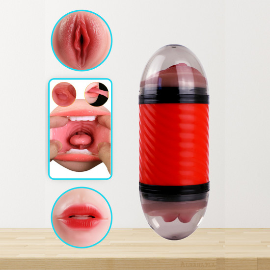 Vajina Ve Oral Kullanım Tasarımına Sahip Titreşim Motorlu Masturbatör