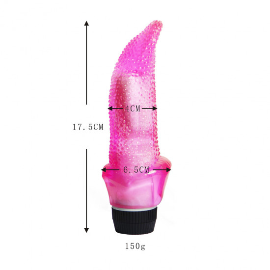 18 cm Dil Vibratör Silikon Yapısı İle Yalanma Hissi Veren Dil Vibratör Dildo